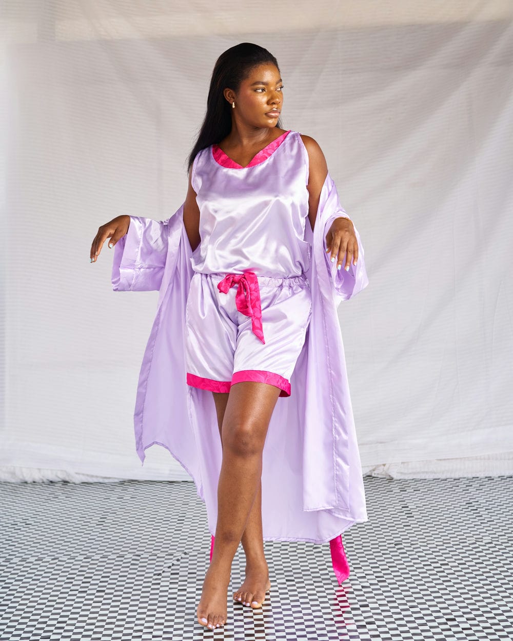 The Slippery Silk Set (Lilac and Fuschia) - Image 3